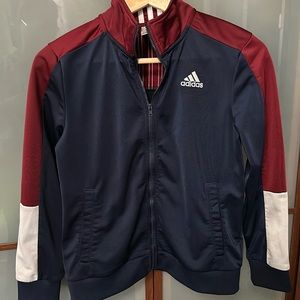 Adidas blue and red track jacket